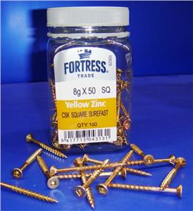 Surefast-Countersunk-Square-Drive-8G-x-50MM-(Jar-of-100)-(32786)